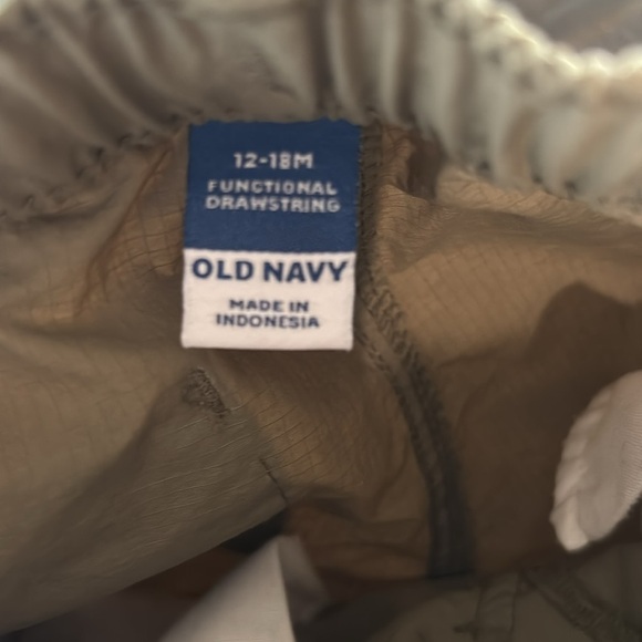 Sonoma & Old Navy 18m Bundle Brown Corduroy, Olive Nylon Pants - Picture 5 of 5
